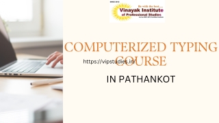computerized typing course in pathankot