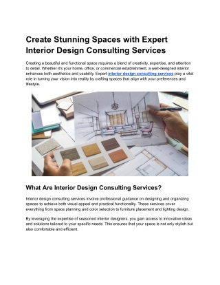 create stunning spaces with expert interior