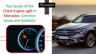 Top Causes of the Check Engine Light in Mercedes Common Issues and Solutions