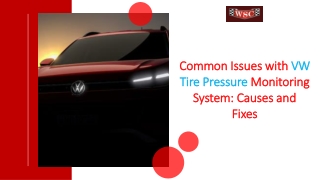 Common Issues with VW Tire Pressure Monitoring System Causes and Fixes