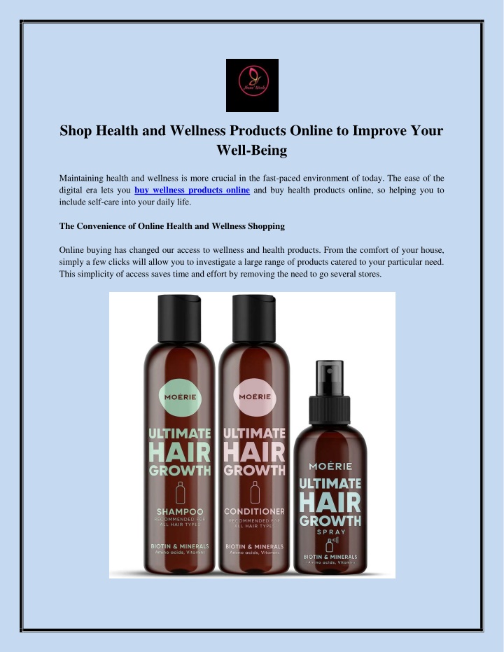 shop health and wellness products online