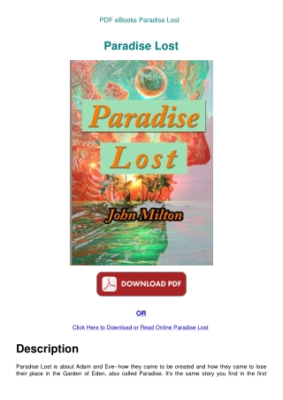 PDF eBooks Paradise Lost