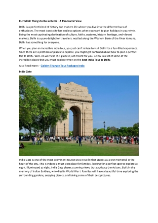 incredible things to do in delhi a panoramic view