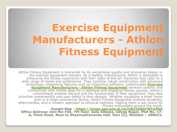 exercise equipment manufacturers athlon fitness equipment