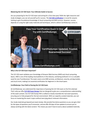 mastering the clf c02 exam your ultimate guide