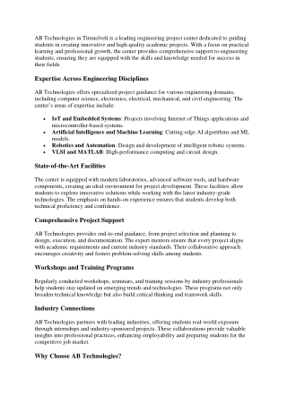 ab technologies in tirunelveli is a leading