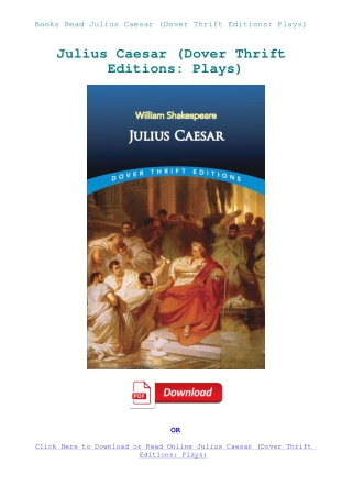 Books Read Julius Caesar (Dover Thrift Editions Plays)