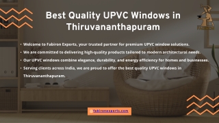 Best Quality Upvc Windows in Thiruvananthapuram