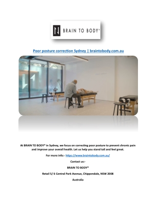 poor posture correction sydney braintobody com au