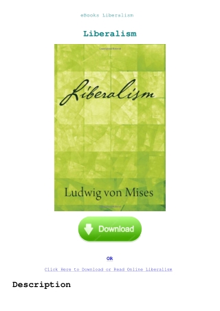 eBooks Liberalism