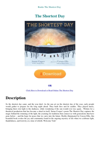Books  The Shortest Day