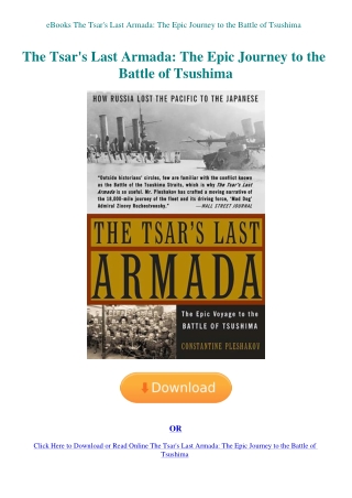 eBooks The Tsar's Last Armada The Epic Journey to the Battle of Tsushima