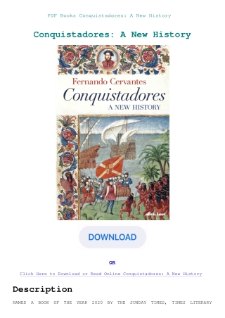 PDF Books Conquistadores A New History
