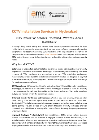 cctv installation services in hyderabad