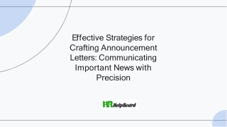 e ff ective strategies for crafting announcement