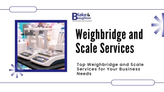 Top Weighbridge and Scale Services for Your Business Needs
