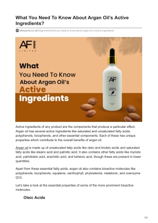 Unleash the Benefits of Argan Oil The Ultimate Solution for Skin and Hair
