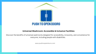 Universal Washroom Accessible & Inclusive Facilities