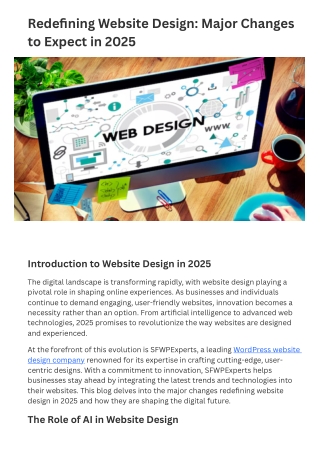 redefining website design major changes to expect