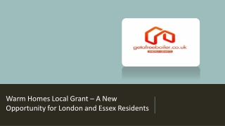 Warm Homes Local Grant – A New Opportunity for London and Essex Residents