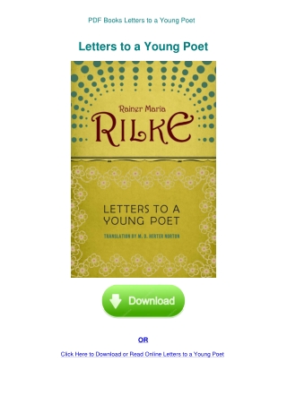 PDF Books Letters to a Young Poet