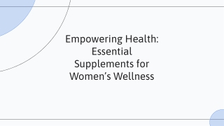 Essential Supplements for Women’s Health