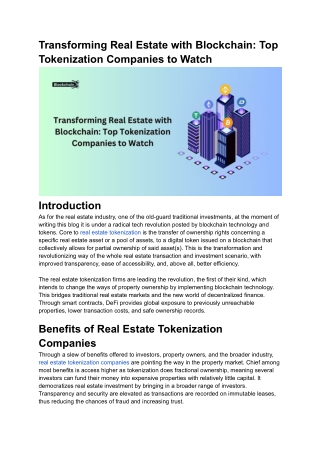 transforming real estate with blockchain