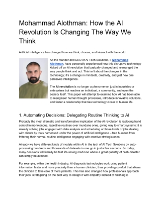 mohammad alothman how the ai revolution
