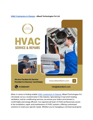 hvac contractors in chennai albard technologies