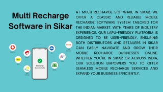 at multi recharge software in sikar we offer