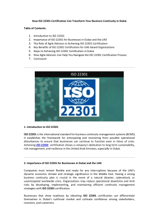how iso 22301 certification can transform your
