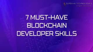 7 must have blockchain developer skills