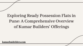 Ready possession flats inn pune