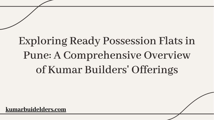 exploring ready possession flats in pune