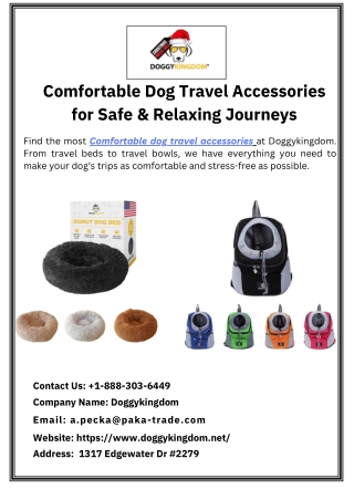 Comfortable Dog Travel Accessories for Safe & Relaxing Journeys