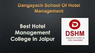 dangayach school of hotel management