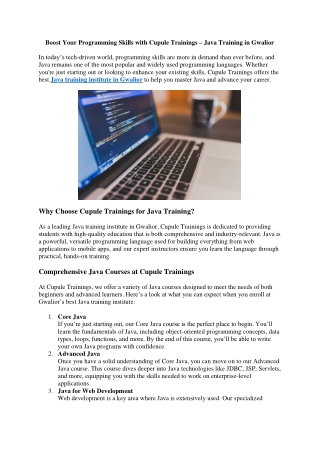 boost your programming skills with cupule