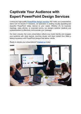 captivate your audience with expert powerpoint