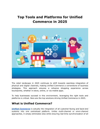 Top Tools and Platforms for Unified Commerce in 2025