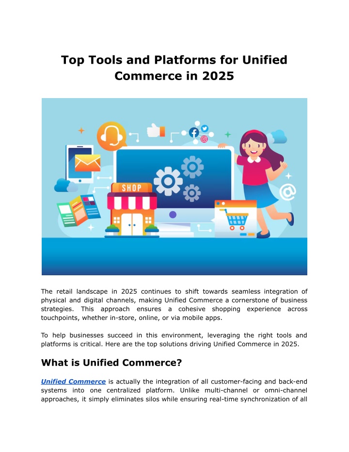 top tools and platforms for unified commerce