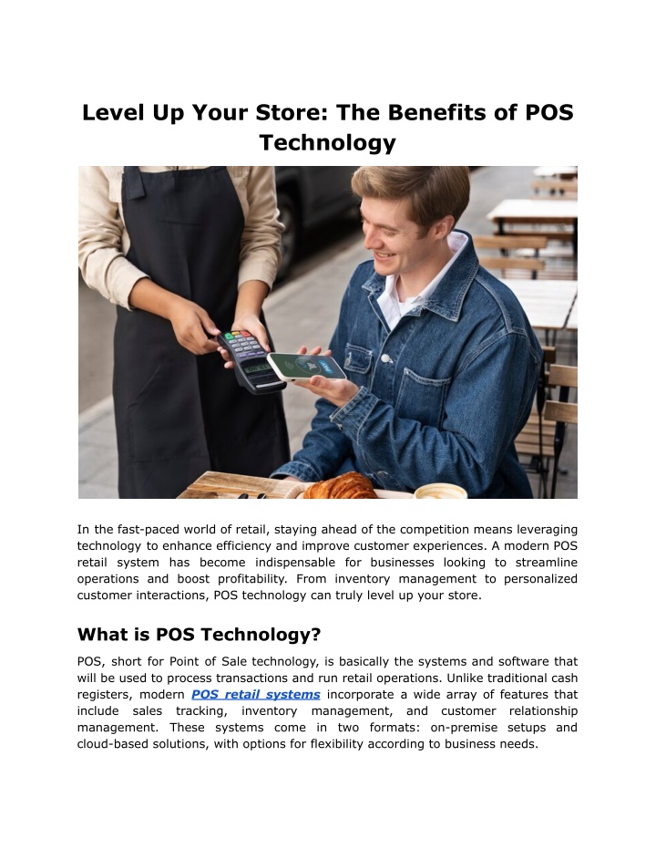 level up your store the benefits of pos technology