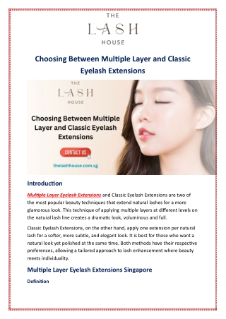 choosing between multiple layer and classic