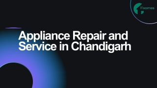 Appliance Repair and Service in Chandigarh