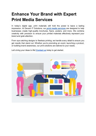 Enhance Your Brand with Expert Print Media Services