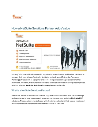 How a NetSuite Solutions Partner Adds Value