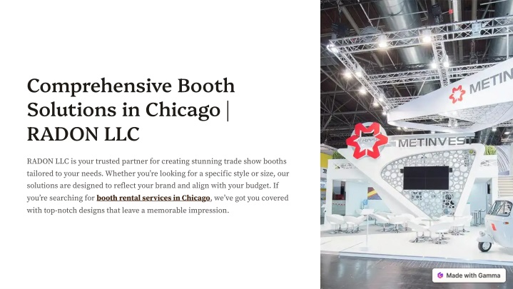 comprehensive booth solutions in chicago radon llc