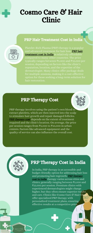 PRP Hair Treatment Cost in India