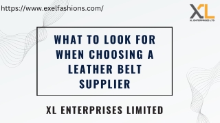 What to Look for When Choosing a Leather Belt Supplier