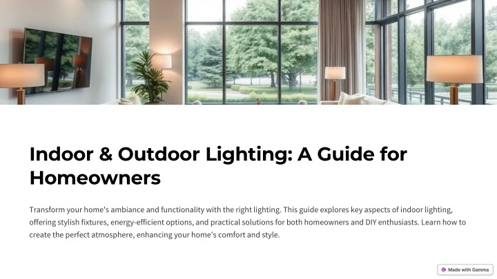 indoor outdoor lighting a guide for homeowners