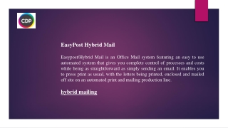 easypost hybrid mail